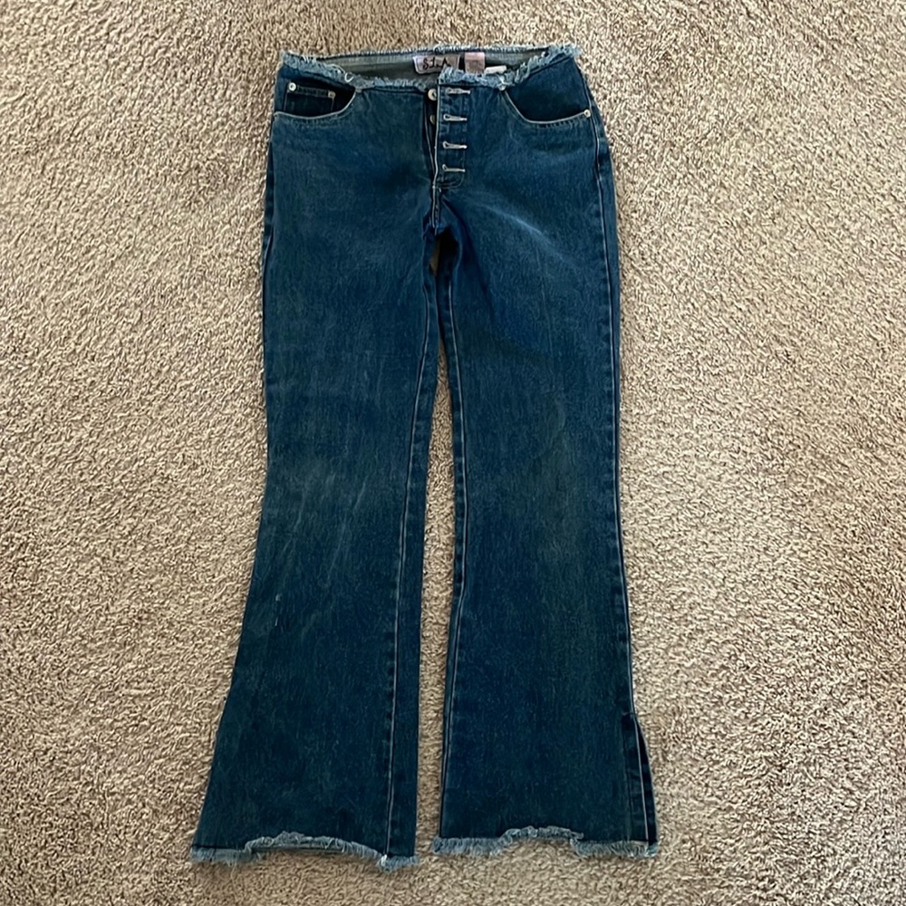 No waistband flared jeans
